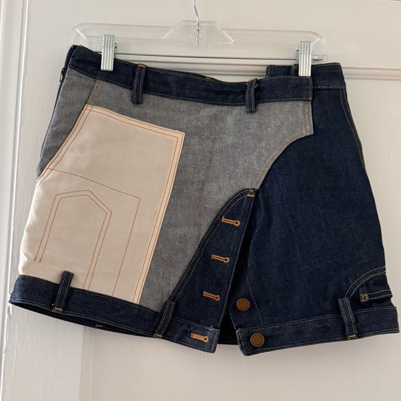 MONSE Upside Down Denim Mini Skirt - Picture 7 of 13